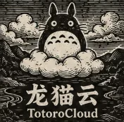 龙猫云品牌插画，剪纸风格